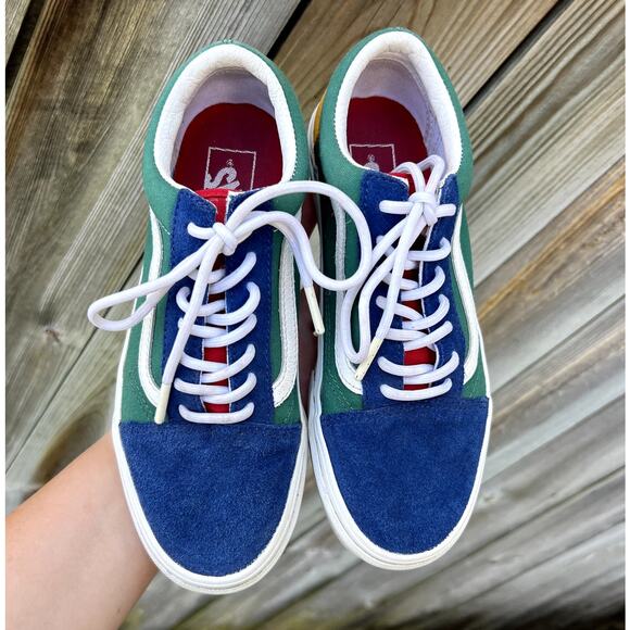 Vans Old Skool Retro Primary Color Sneakers 5.5M / 7W Suede Canvas EUC - Picture 5 of 7